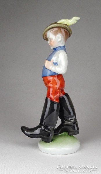 1B458 Régi Herendi hétmérföldes csizmás fiú porcelán figura 1939-es jubileumi gyűjtői darab 21cm