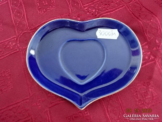 CLUJ porcelán kobalt kék,  szív alakú asztalközép. Vanneki!