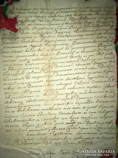 Zalakomár/ Kis Komárom 1764 november 14. Zala vármegye rendelkezése!!!
