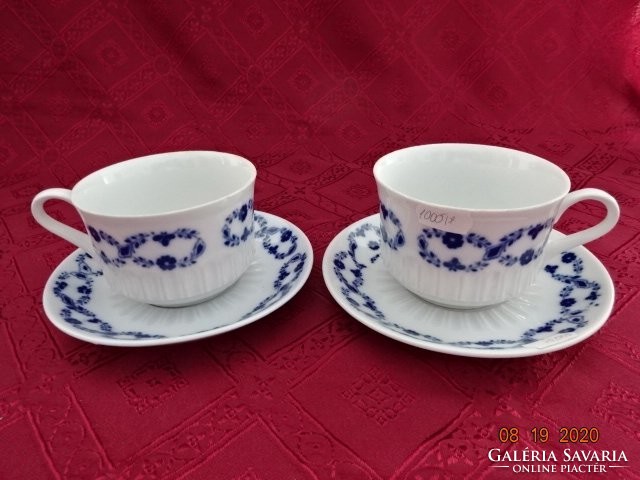 CLUJ porcelán, kobalt kék mintás teáscsésze + alátét.  "2 db együtt eladó Vanneki!