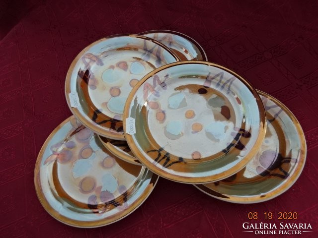 FS STAS mázas porcelán süteményes tányér, átmérője 18 cm. 6 db együtt eladó Vanneki!