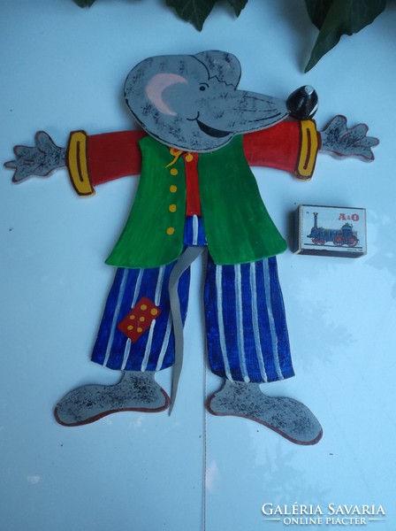 Dancing mouse - wooden large - work of Austrian toy master - wall mountable - 31 x 25 cm