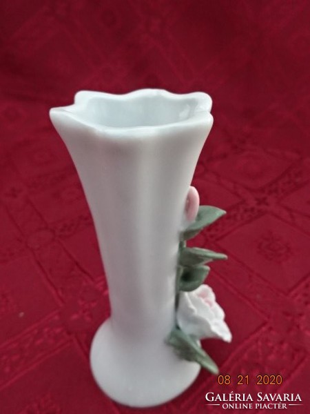 Német porcelán mini váza, rózsa mintával. Vanneki!