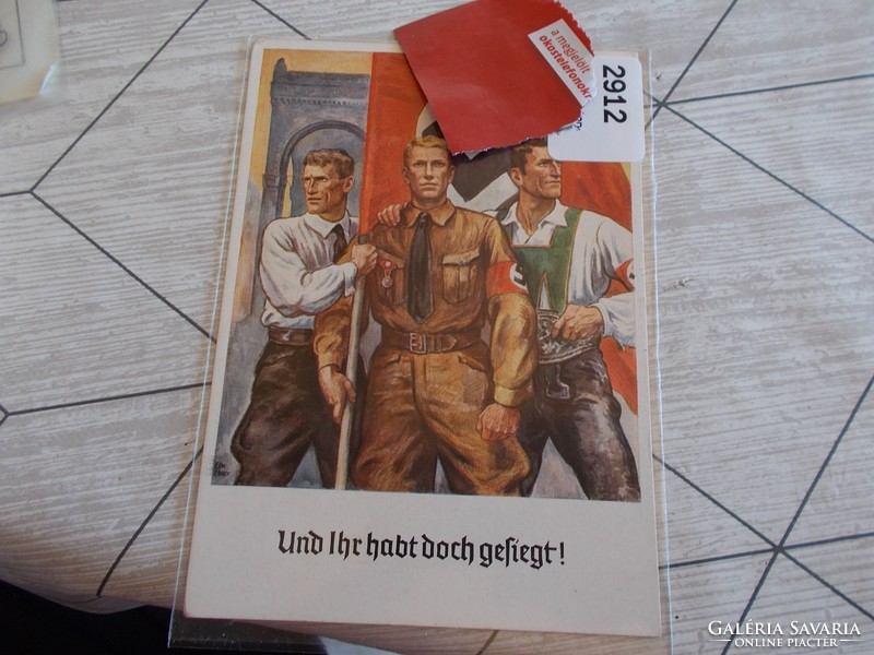 WW2, German artistic propaganda postcard, original