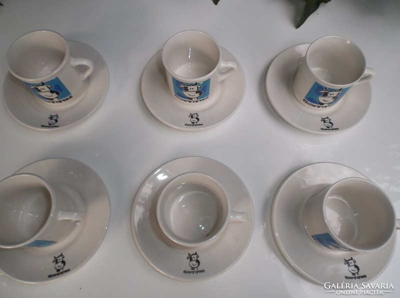 Coffee set - new - 12 pcs - tcowititude - normal cup - saucer 12 cm