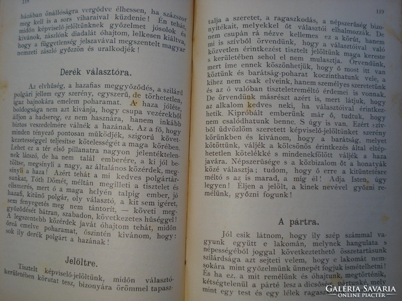  Felköszöntő könyv - pohárköszöntők az életben előforduló minden alkalomra (Méhner  1903!)