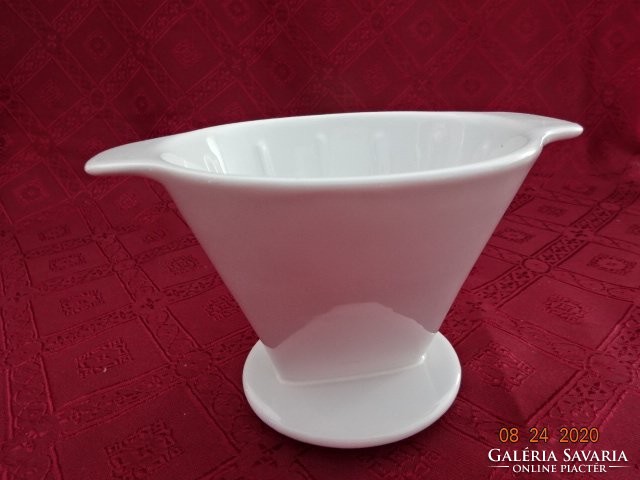 Német TCM porcelán teafilter, fehér, átmérője 14,5 cm. Vanneki!