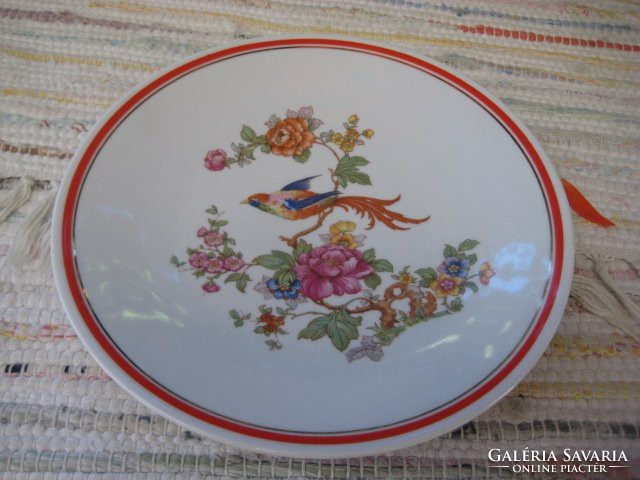 Zsolnay tomato bird, wall bowl 24.8 cm