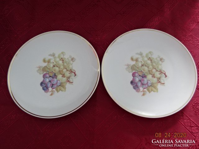Bavaria German porcelain cake plate with grape bunch pattern. Its diameter is 19 cm. He has!