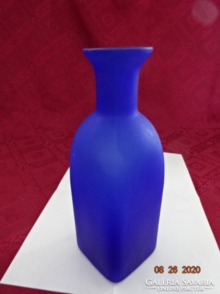 Cobalt blue vase, height 19.5 cm. He has! Jókai.