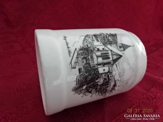 German porcelain beer mug with Payerbach skyline. Its height is 10.5 cm. He has!