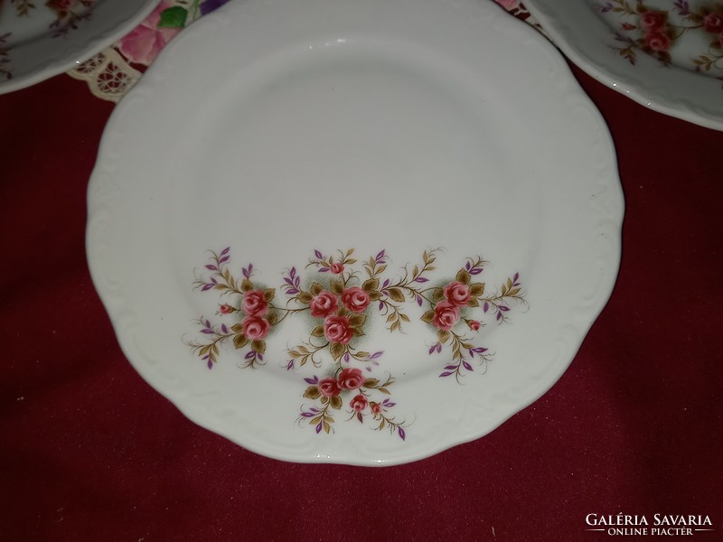 Süt4 5 db Schirnding Bavaria virág mintás süteményes tányér 