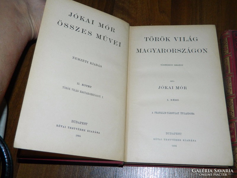Jókai Mór Törökvilág ​Magyarországon 1894 Révai Testvérek
