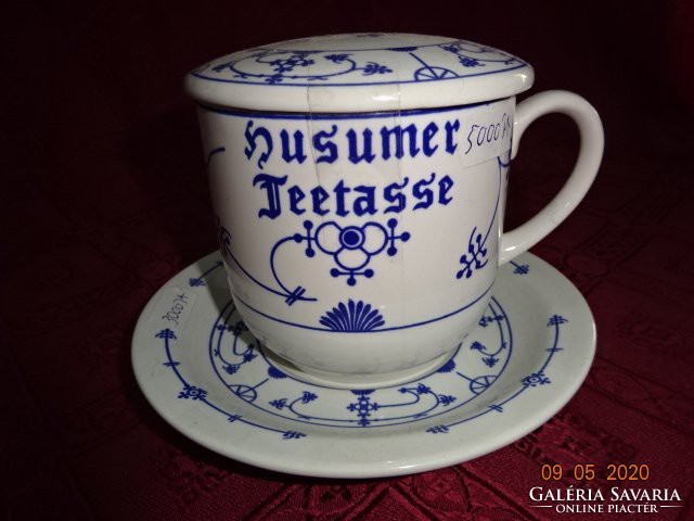 IGG GDR porcelán, tea készítő készlet. Alátét átmérője 15 cm. Vanneki!