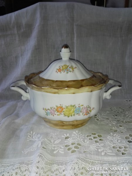Hand-painted soup and stew serving bowl....E.L.F. With signal.