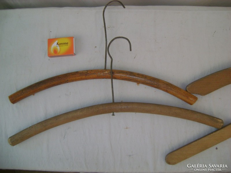 Old wooden clothes hanger - four pieces together
