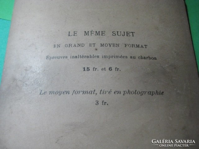 Francia antik fotó , képeslap  1896   ,  11 x 16,5 cm