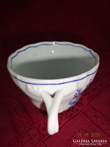 THUN csehszlovák  porcelán, antik  teáscsésze, kobalt kék, hagyma mintával. Vanneki!