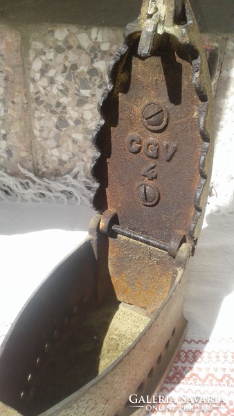Old charcoal iron with patina