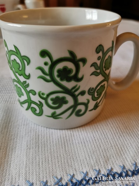 Zsolnay porcelain mug with rare green pattern