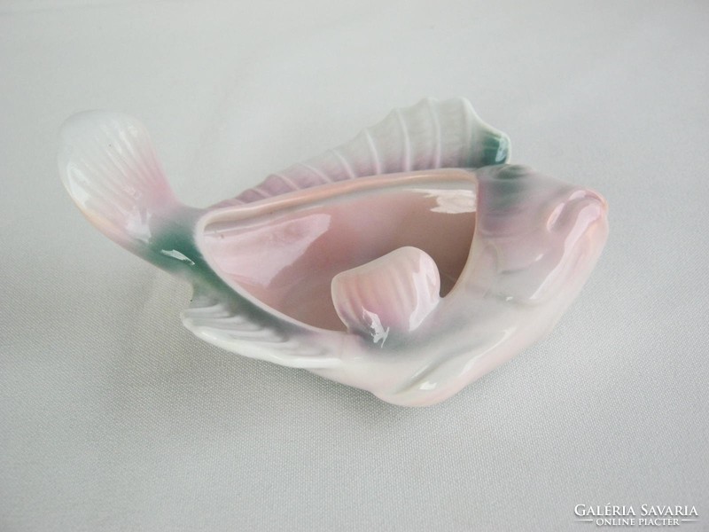 Zsolnay porcelain fish shaped bowl