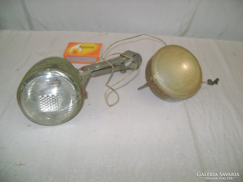 Old bicycle lamp - two pieces together
