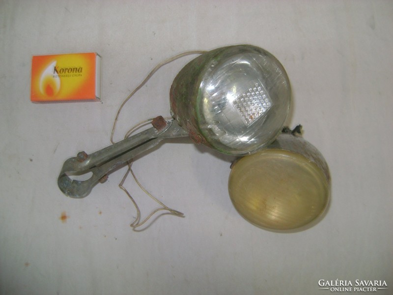 Old bicycle lamp - two pieces together