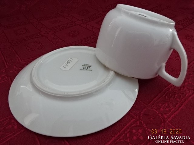 EPIAG csehszlovák porcelán teáscsésze + alátét.  6 db készlet Alátétátmérője 14 cm. Vanneki!