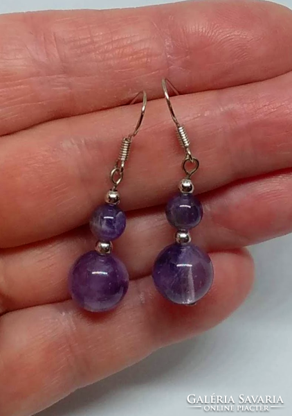 Natural amethyst earrings