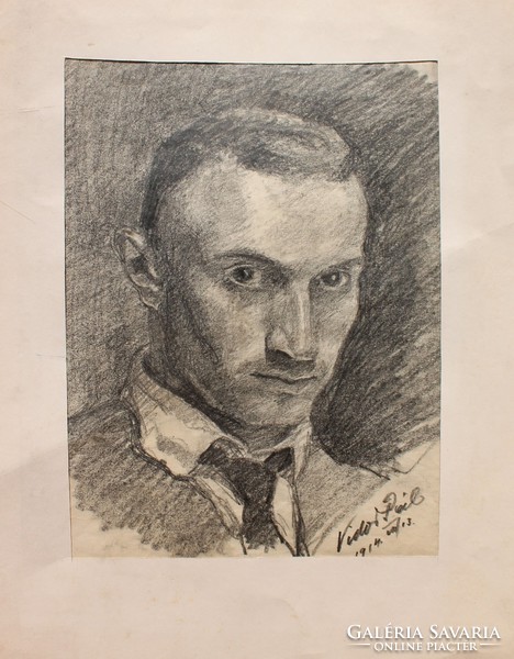 Pál Vidor: male portrait, 1914