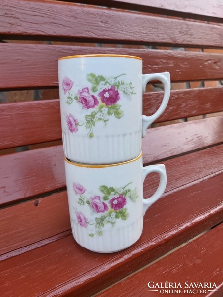Beautiful Zsolnay rosy, small floral mug, nostalgia piece. Beautiful rugged beauty
