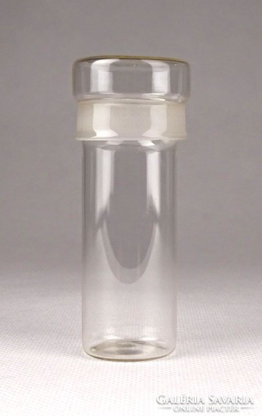 1B279 Régi fedeles gyógyszertári patika üveg üvegcse 8 cm