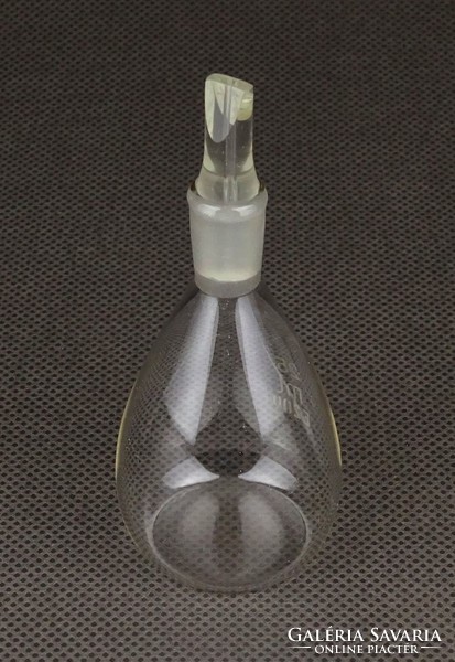 1B281 Régi dugós gyógyszertári 25 ml patika üveg üvegcse 8.5 cm