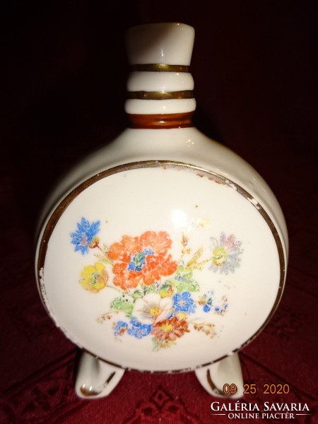 Drasche porcelán kulacs, tavaszi virágmintával, magassága 11 cm. Vanneki!