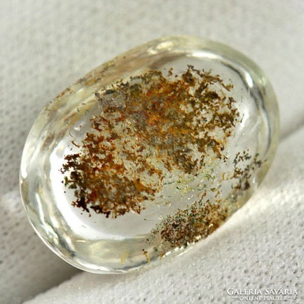 Real, 100% product. Special multi-color moss quartz gemstone 14.56 ct. (Near translucent)