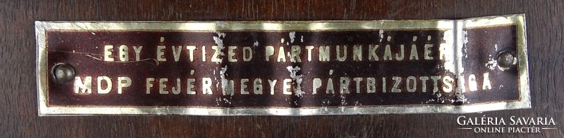1B882 Magyar Demokrata Párt bronzplakett 12 x 18 cm