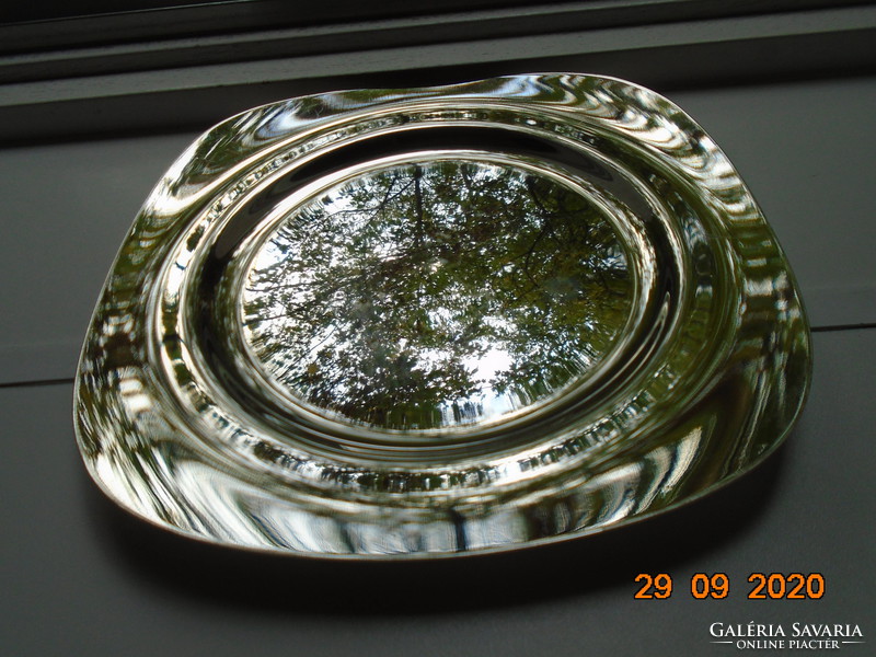 Silver-plated art deco decorative bowl