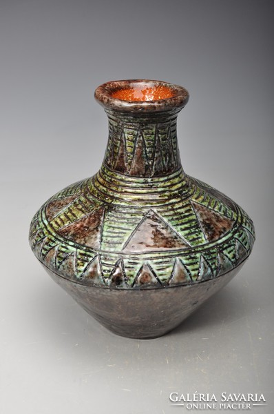 Retro váza, jelzett. 18,5cm