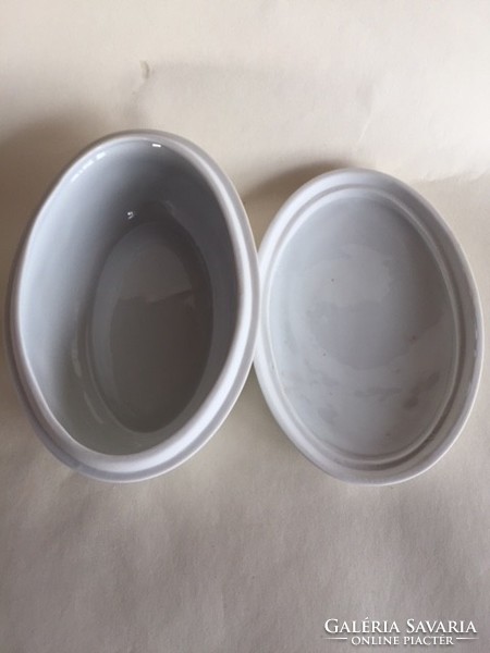 Porcelán bonbonier - fedeles kínáló - tároló doboz - porcelán edény, szelence, asztalközép, ékszerta