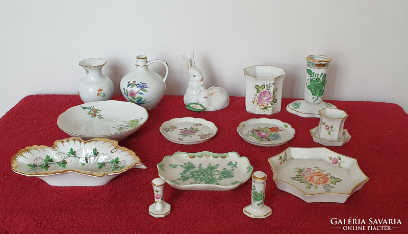 14 pieces of Herend porcelain (in a package)