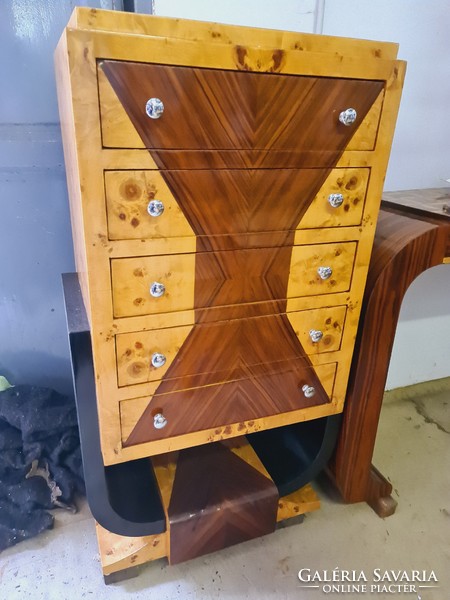 Art deco chest of 5 drawers
