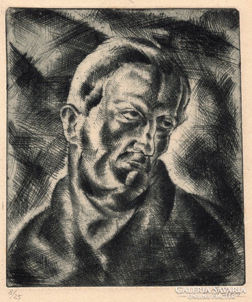 Csabai-Ékes Lajos (1890-1944): Önarckép (Kozma Lajosnak)