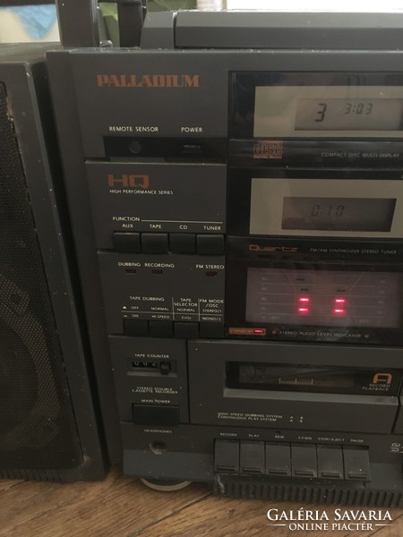 PALLADIUM Midi System - 2 kazettás CD lejátszós, rádiós HiFi torony