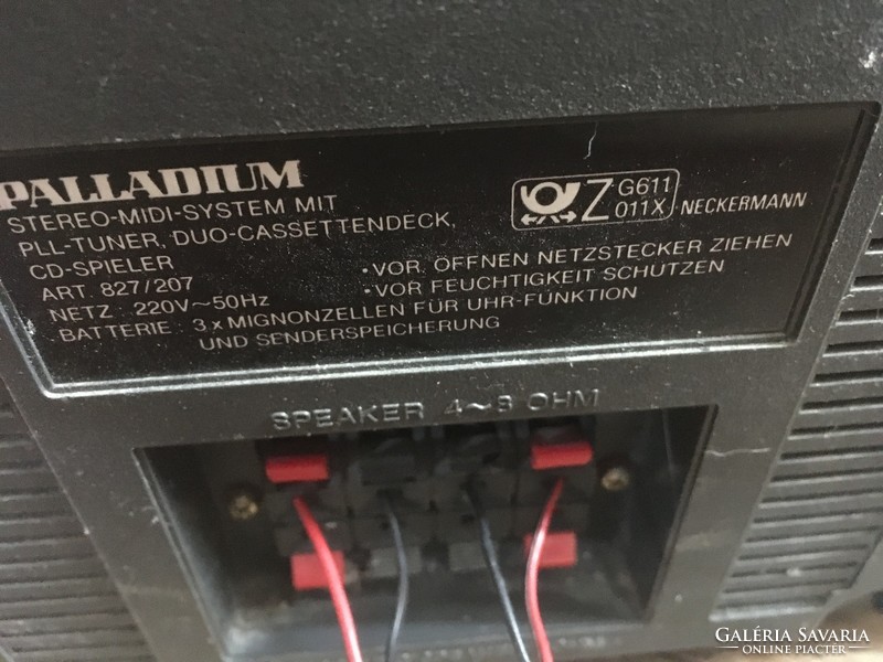 PALLADIUM Midi System - 2 kazettás CD lejátszós, rádiós HiFi torony