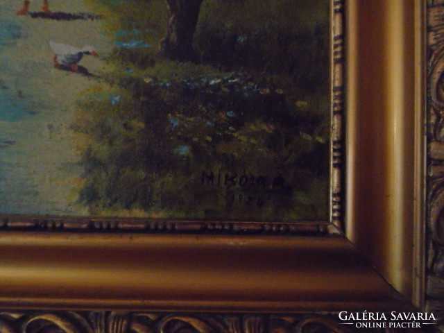 MIKOLA ANDRÁS NAGYPELESKE, 1884 - 1970, NAGYBÁNYA a festmény 100% -ban restaurát