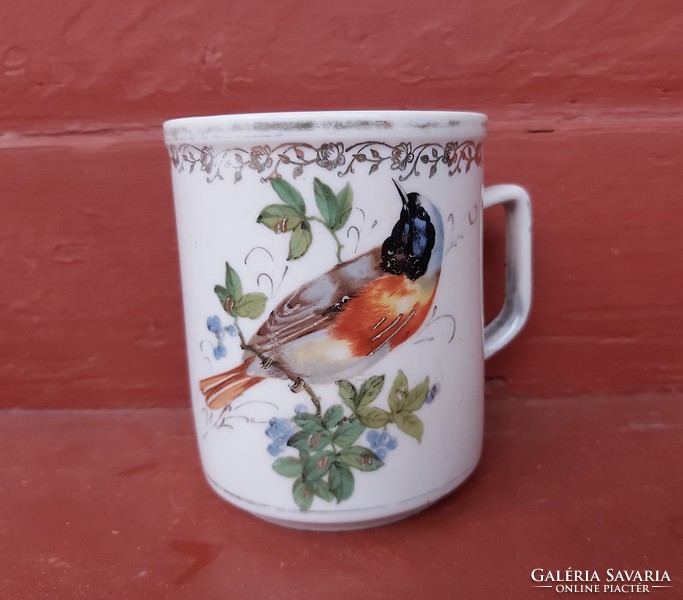 Beautiful antique rare bird mug. Nostalgia piece, collectible beauty