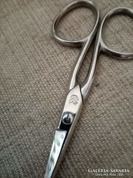 Antique, beautiful, small-sized marked Solingen scissors in good condition