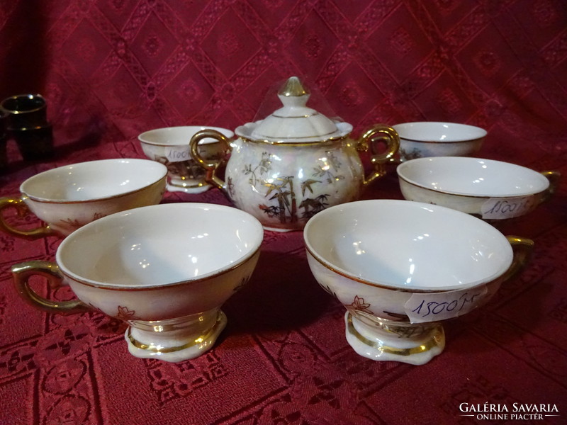 Japanese porcelain, six-person coffee set, seven pieces. He has!
