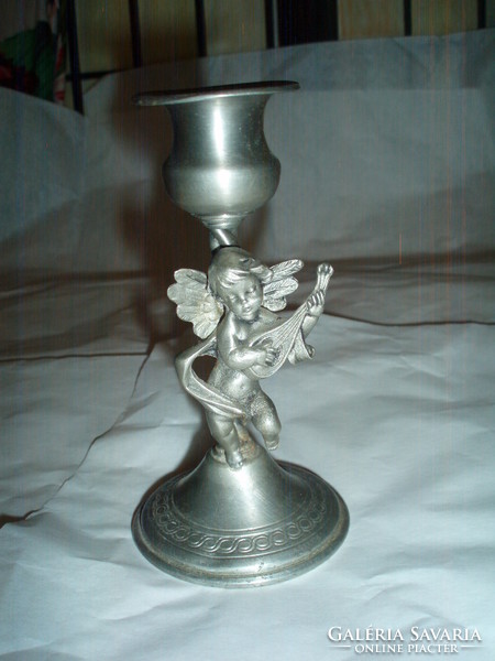 Beautiful, angelic zinn candle holder