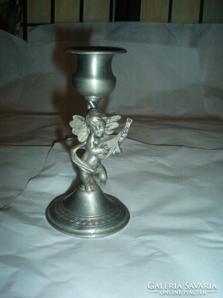 Beautiful, angelic zinn candle holder